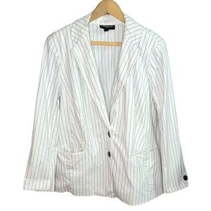 Lane Bryant Striped Cotton The Bryant Blazer 18